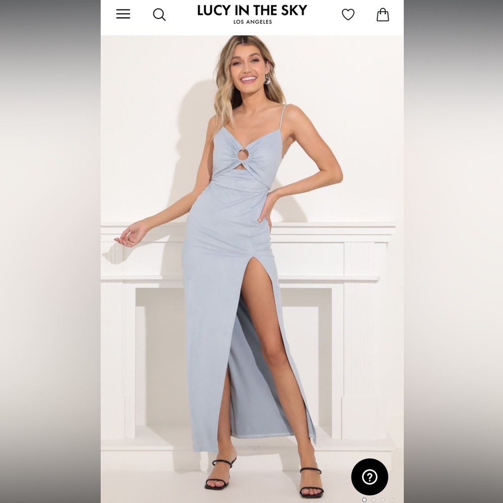 Lucy in the Sky Light Blue Maxi Dress